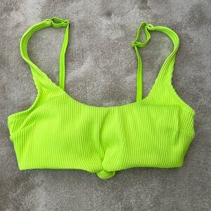 Neon green bathing suit top